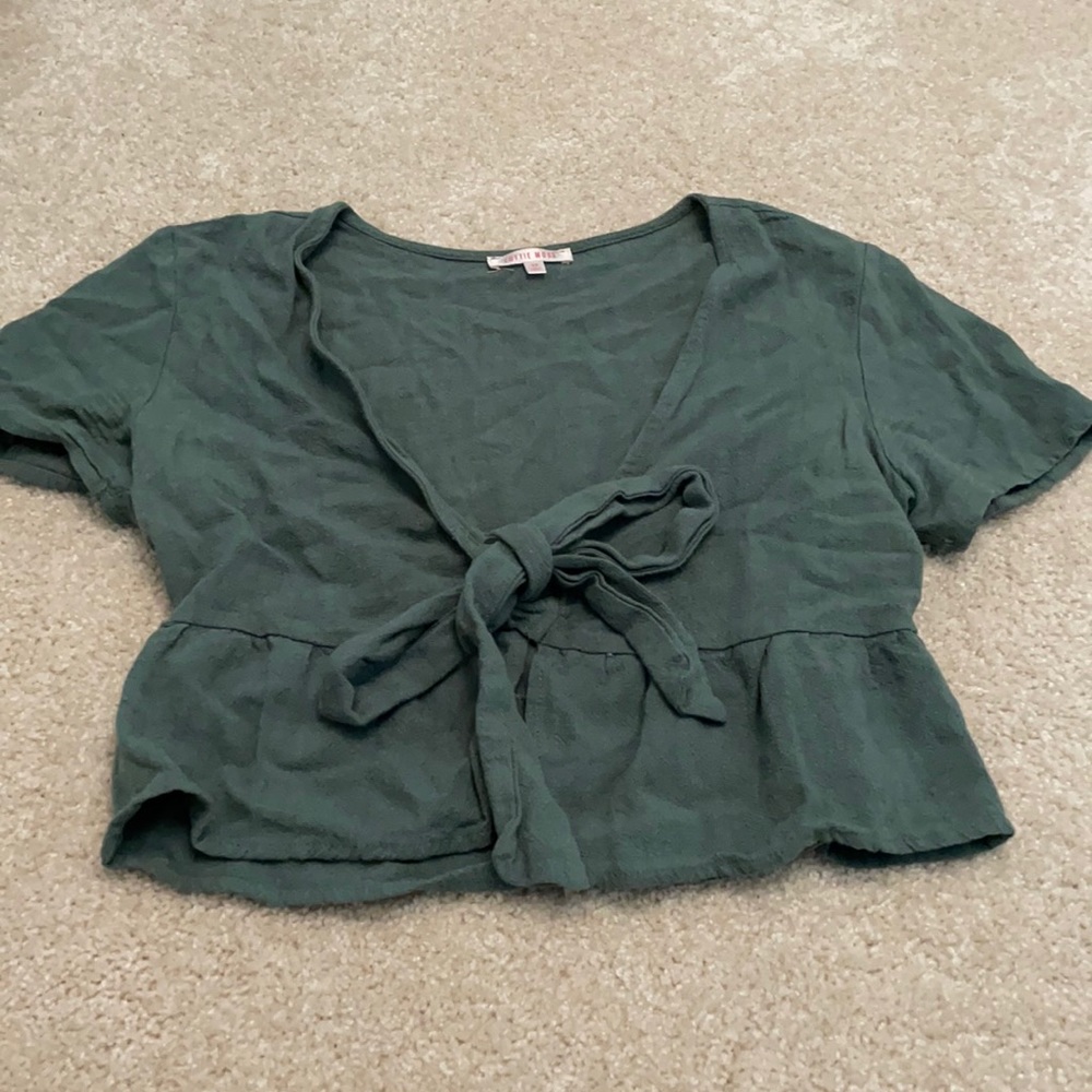 Pacsun Women’s Green Tie Top- XS